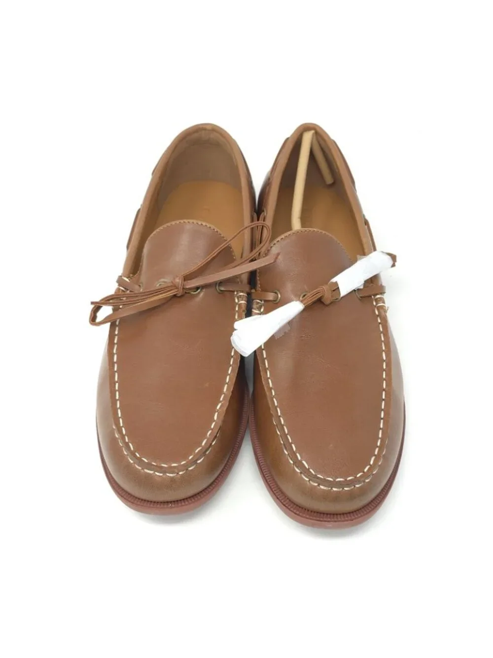 New Club Room Sean Cognac Leather Boat Shoes Slip-On Men’s 9M